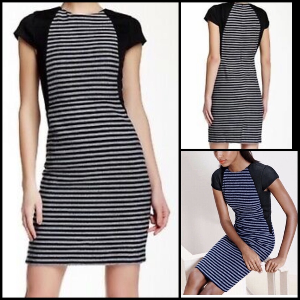 NEW! J.Crew Factory Wool Suiting Tweed Stripe Dress